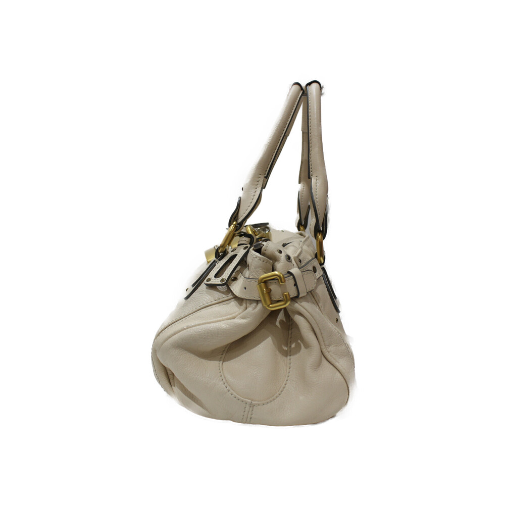 CHLOE Paddington Leather Tote Bag Off White - Picture 2 of 7